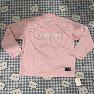 Chrome Hearts Pink Mesh Long-Sleeved Jersey